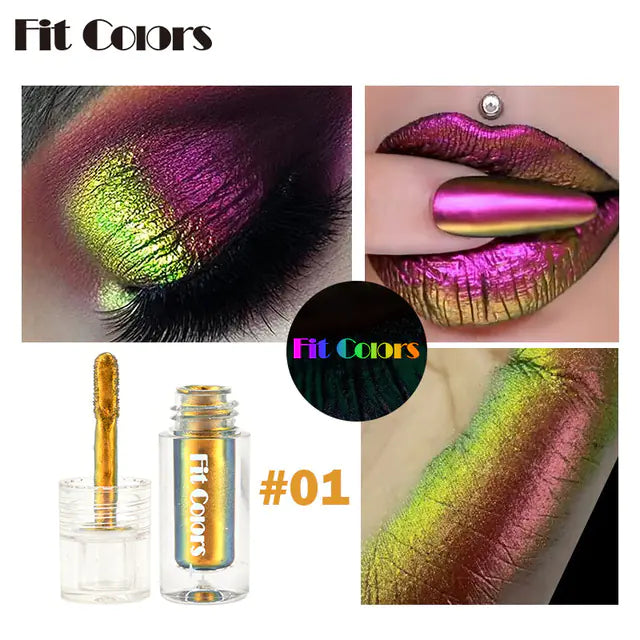 Pigmentos de Sombras de Ojos Multicromo Aurora de Larga Duración