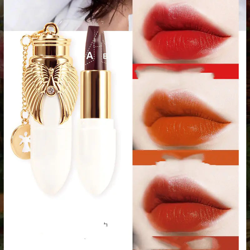 Lápiz Labial Negro Mate Terciopelo Tricolor