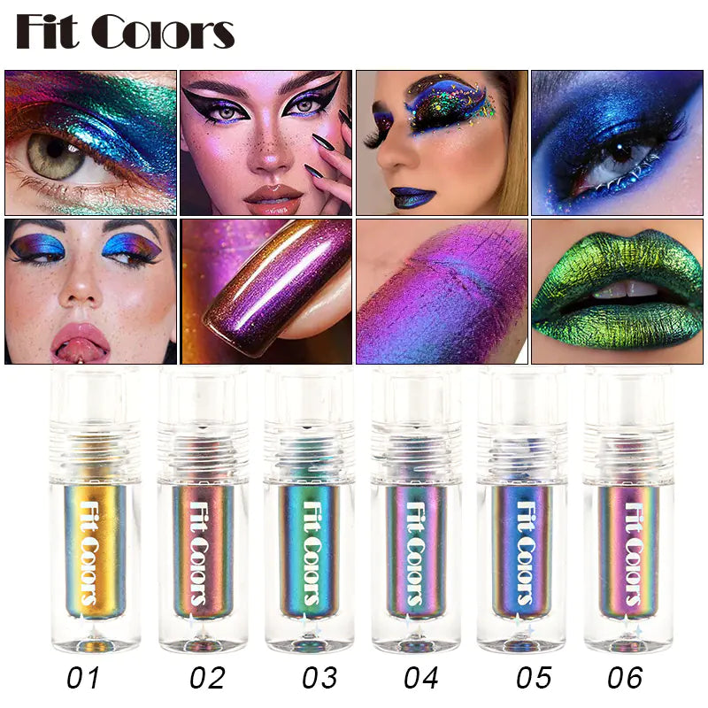 Pigmentos de Sombras de Ojos Multicromo Aurora de Larga Duración