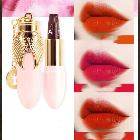 Lápiz Labial Negro Mate Terciopelo Tricolor