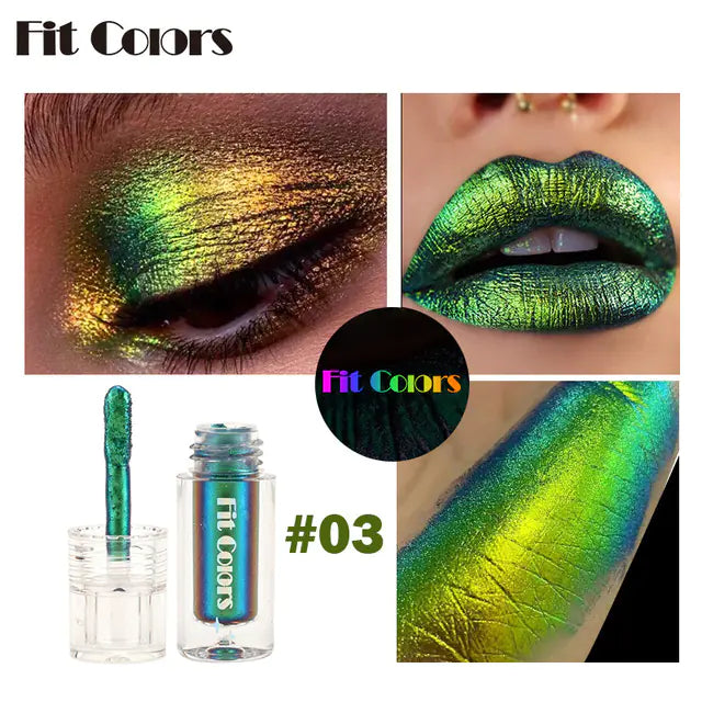Pigmentos de Sombras de Ojos Multicromo Aurora de Larga Duración