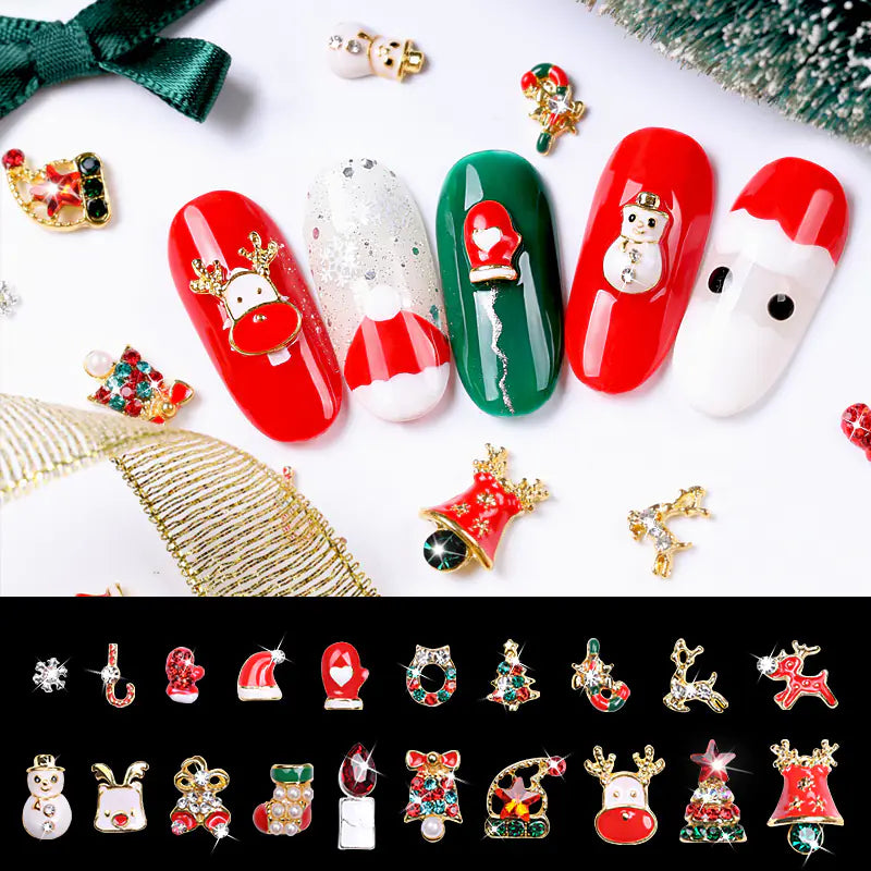 Accesorios de Arte de Uñas Goya Navideños con Diseño de Copo de Nieve